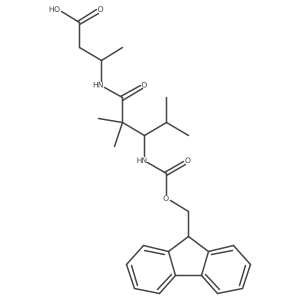 (3R)-3-[3-({[(9H-fluoren-9-yl)methoxy]carbonyl}amino)-2,2,4-trimethylpentanamido]butanoic acid Structure