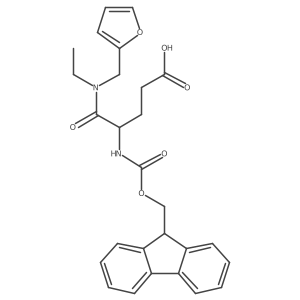 4-{ethyl[(furan-2-yl)methyl]carbamoyl}-4-({[(9H-fluoren-9-yl)methoxy]carbonyl}amino)butanoic acid结构式