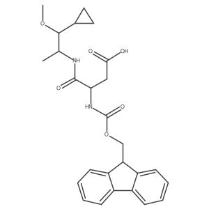 3-[(1-cyclopropyl-1-methoxypropan-2-yl)carbamoyl]-3-({[(9H-fluoren-9-yl)methoxy]carbonyl}amino)propanoic acid结构式