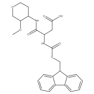 3-({[(9H-fluoren-9-yl)methoxy]carbonyl}amino)-3-[(3-methoxyoxan-4-yl)carbamoyl]propanoic acid Structure
