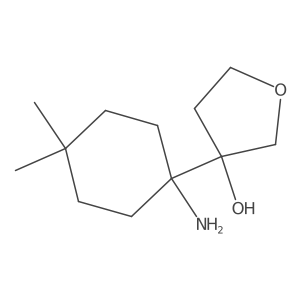3-(1-Amino-4,4-dimethylcyclohexyl)oxolan-3-ol结构式