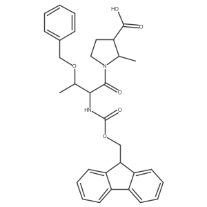 1-[3-(benzyloxy)-2-({[(9H-fluoren-9-yl)methoxy]carbonyl}amino)butanoyl]-2-methylpyrrolidine-3-carboxylic acid Structure
