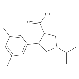 4-(3,5-Dimethylphenyl)-1-(propan-2-yl)pyrrolidine-3-carboxylic acid Structure