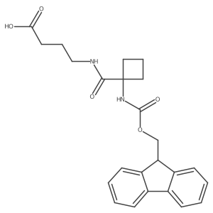 4-{[1-({[(9H-fluoren-9-yl)methoxy]carbonyl}amino)cyclobutyl]formamido}butanoic acid结构式