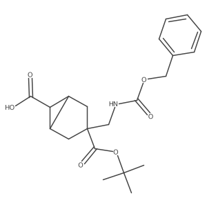 3-({[(Benzyloxy)carbonyl]amino}methyl)-3-[(tert-butoxy)carbonyl]bicyclo[3.1.0]hexane-6-carboxylic acid结构式