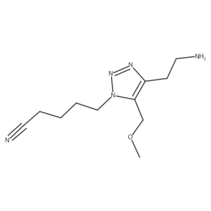5-[4-(2-aminoethyl)-5-(methoxymethyl)-1H-1,2,3-triazol-1-yl]pentanenitrile Structure