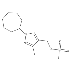(1-cycloheptyl-3-methyl-1H-pyrazol-4-yl)methyl methanesulfonate Structure