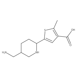 5-[5-(Aminomethyl)piperidin-2-yl]-2-methylthiophene-3-carboxylic acid Structure