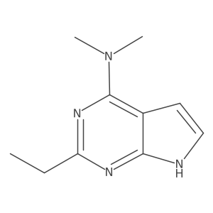2-ethyl-N,N-dimethyl-7H-pyrrolo[2,3-d]pyrimidin-4-amine Structure