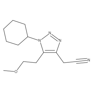 2-[1-cyclohexyl-5-(2-methoxyethyl)-1H-1,2,3-triazol-4-yl]acetonitrile结构式