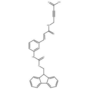 4-{3-[3-({[(9H-fluoren-9-yl)methoxy]carbonyl}amino)phenyl]prop-2-enamido}but-2-ynoic acid Structure