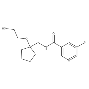 5-bromo-N-((1-(2-hydroxyethoxy)cyclopentyl)methyl)nicotinamide Structure