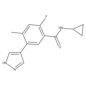 N-Cyclopropyl-2-fluoro-4-methyl-5-(1H-pyrazol-4-yl)benzamide Structure