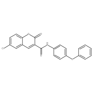 6-chloro-2-oxo-N-(4-phenoxyphenyl)-2H-chromene-3-carboxamide Structure