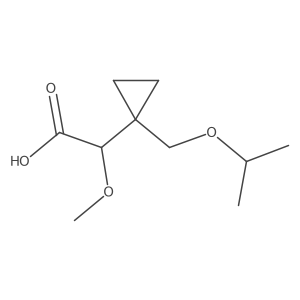 2-Methoxy-2-{1-[(propan-2-yloxy)methyl]cyclopropyl}acetic acid Structure