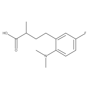 4-[2-(Dimethylamino)-5-fluorophenyl]-2-methylbutanoic acid Structure