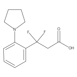 3,3-Difluoro-3-[2-(pyrrolidin-1-yl)phenyl]propanoic acid Structure