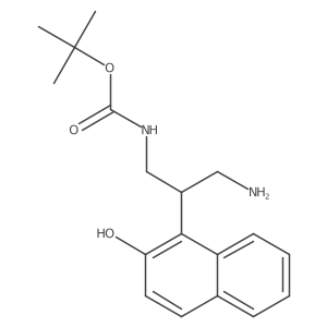tert-butyl N-[3-amino-2-(2-hydroxynaphthalen-1-yl)propyl]carbamate结构式