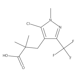 3-[5-chloro-1-methyl-3-(trifluoromethyl)-1H-pyrazol-4-yl]-2,2-dimethylpropanoic acid结构式
