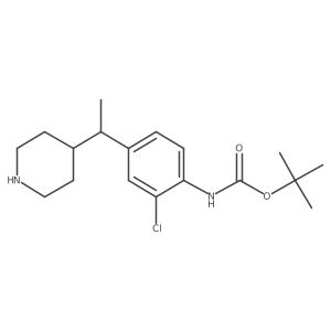 tert-butyl N-{2-chloro-4-[1-(piperidin-4-yl)ethyl]phenyl}carbamate Structure