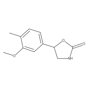 5-(3-Methoxy-4-methylphenyl)-1,3-oxazolidin-2-one结构式