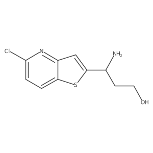 3-Amino-3-{5-chlorothieno[3,2-b]pyridin-2-yl}propan-1-ol Structure