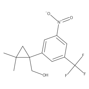 {2,2-Dimethyl-1-[3-nitro-5-(trifluoromethyl)phenyl]cyclopropyl}methanol Structure