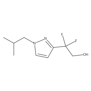 2,2-difluoro-2-[1-(2-methylpropyl)-1H-pyrazol-3-yl]ethan-1-ol Structure