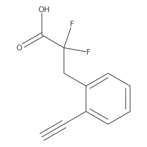 3-(2-Ethynylphenyl)-2,2-difluoropropanoic acid结构式
