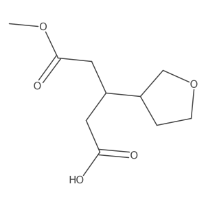 5-Methoxy-5-oxo-3-(oxolan-3-yl)pentanoic acid Structure