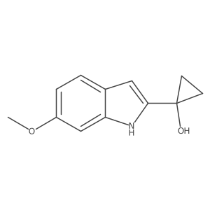 1-(6-methoxy-1H-indol-2-yl)cyclopropan-1-ol结构式