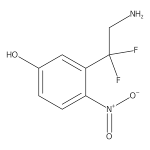 3-(2-Amino-1,1-difluoroethyl)-4-nitrophenol Structure