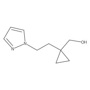 {1-[2-(1H-pyrazol-1-yl)ethyl]cyclopropyl}methanol结构式