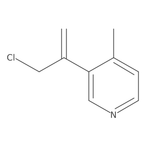 3-(3-Chloroprop-1-en-2-yl)-4-methylpyridine结构式