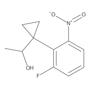 1-[1-(2-Fluoro-6-nitrophenyl)cyclopropyl]ethan-1-ol结构式