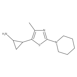2-[4-Methyl-2-(piperidin-1-yl)-1,3-thiazol-5-yl]cyclopropan-1-amine结构式