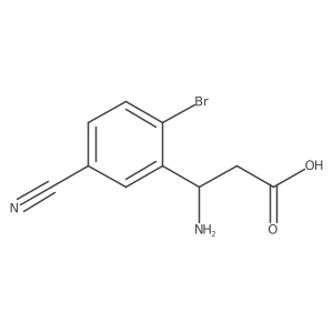 3-Amino-3-(2-bromo-5-cyanophenyl)propanoic acid Structure