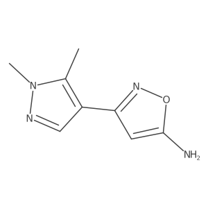 3-(1,5-dimethyl-1H-pyrazol-4-yl)-1,2-oxazol-5-amine Structure