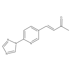 4-[6-(1H-1,2,4-triazol-1-yl)pyridin-3-yl]but-3-en-2-one Structure
