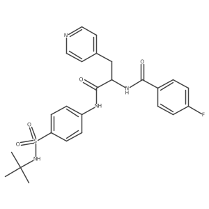 (S)-N-(1-((4-(N-(tert-Butyl)sulfamoyl)phenyl)amino)-1-oxo-3-(pyridin-4-yl)propan-2-yl)-4-fluorobenzamide Structure