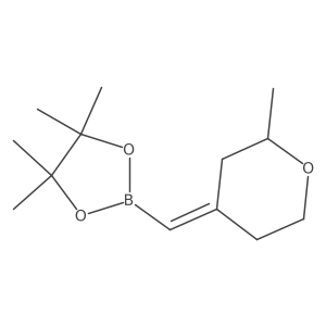 4,4,5,5-Tetramethyl-2-((2-methyltetrahydro-4H-pyran-4-ylidene)methyl)-1,3,2-dioxaborolane结构式