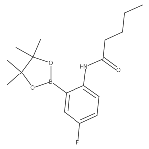 Pentanamide, N-[4-fluoro-2-(4,4,5,5-tetramethyl-1,3,2-dioxaborolan-2-yl)phenyl]- Structure