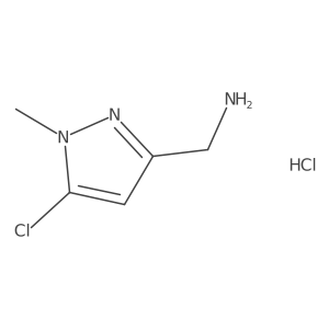 (5-Chloro-1-methylpyrazol-3-yl)methanamine;hydrochloride Structure