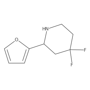4,4-Difluoro-2-(furan-2-yl)piperidine结构式
