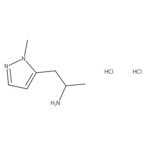 (2R)-1-(2-Methylpyrazol-3-yl)propan-2-amine;dihydrochloride Structure