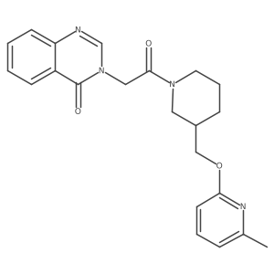 3-[2-(3-{[(6-Methylpyridin-2-yl)oxy]methyl}piperidin-1-yl)-2-oxoethyl]-3,4-dihydroquinazolin-4-one结构式