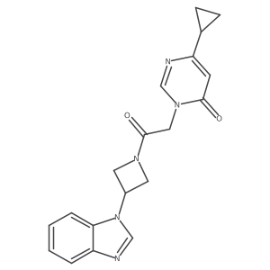 3-{2-[3-(1H-1,3-benzodiazol-1-yl)azetidin-1-yl]-2-oxoethyl}-6-cyclopropyl-3,4-dihydropyrimidin-4-one结构式