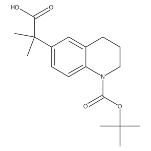 2-(1-(tert-Butoxycarbonyl)-1,2,3,4-tetrahydroquinolin-6-yl)-2-methylpropanoic acid Structure