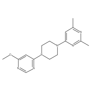 4-[4-(6-Methoxypyrimidin-4-yl)piperazin-1-yl]-2,6-dimethylpyrimidine Structure