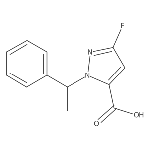 (R)-3-Fluoro-1-(1-phenylethyl)-1H-pyrazole-5-carboxylic acid Structure